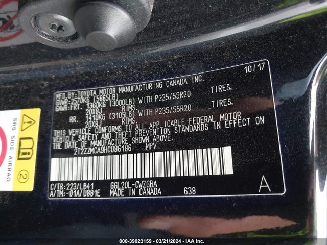 Lexus RX 350 2017 2T2ZZMCA9HC086186 Image 9