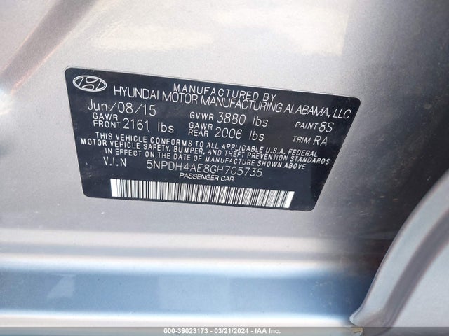 Hyundai ELANTRA SE 2016 5NPDH4AE8GH705735 Image 9