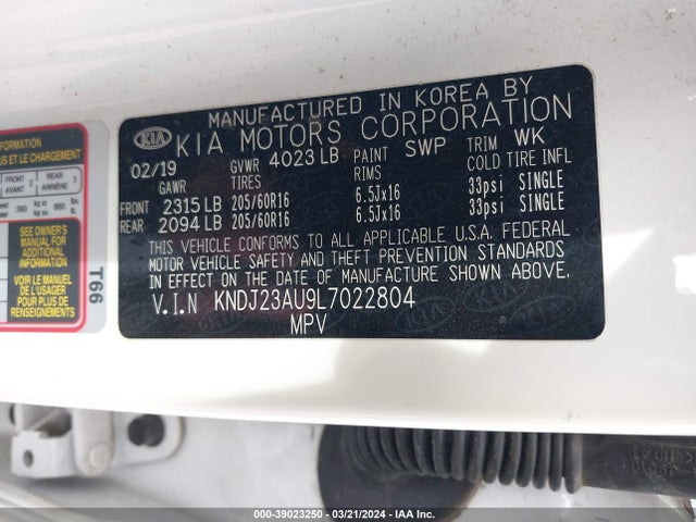 KIA SOUL LX 2020 KNDJ23AU9L7022804 Image 9