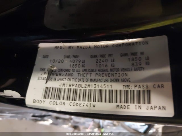 Mazda Mazda3 Select 2021 JM1BPABL2M1314511 Image 9