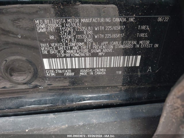 Toyota Rav4 Xle 2022 2T3P1RFV2NW286181 Image 9