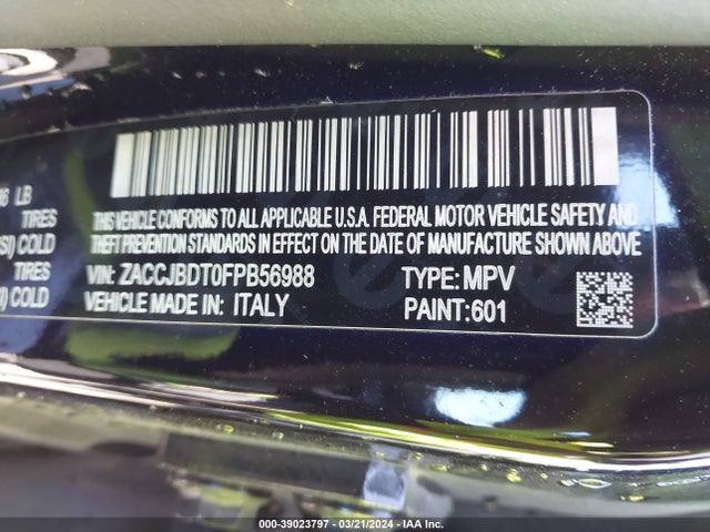 Jeep Renegade Limited 2015 ZACCJBDT0FPB56988 Image 9