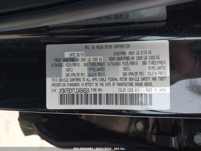 Mazda Cx-5 Touring 2018 JM3KFBCM7J0464624 Image 9