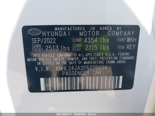 Hyundai SONATA SE 2023 KMHL24JA3PA276694 Image 9