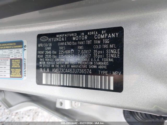 Hyundai TUCSON SEL 2018 KM8J3CA46JU736574 Image 9