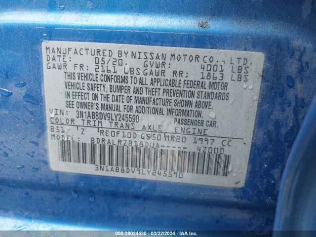 Nissan Sentra Sr Xtronic Cvt 2020 3N1AB8DV9LY245590 Image 9