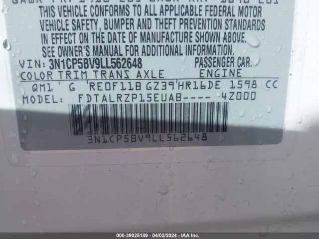 Nissan Kicks S Xtronic Cvt 2020 3N1CP5BV9LL562648 Image 9