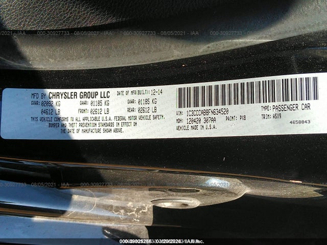 Chrysler 200 Limited 2015 1C3CCCAB8FN634520 Image 9