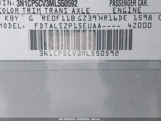 Nissan Kicks Sv Xtronic Cvt 2021 3N1CP5CV3ML550592 Image 9
