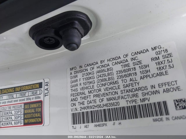 Honda CR-V EX 2018 2HKRW2H56JH635620 Image 9