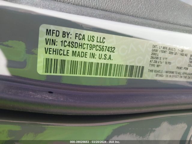 1C4SDHCT9PC567432 Dodge Durango R/t Plus Rwd