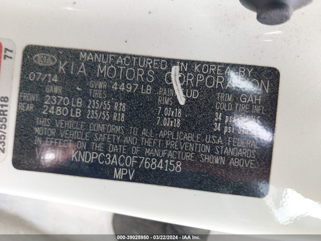 KIA Sportage Ex 2015 KNDPC3AC0F7684158 Image 9