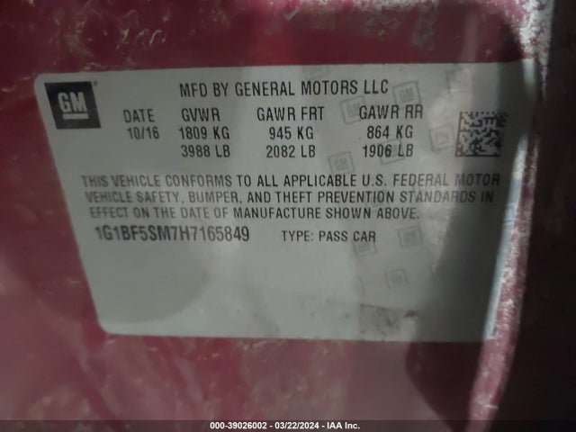 Chevrolet Cruze Premier Auto 2017 1G1BF5SM7H7165849 Image 9