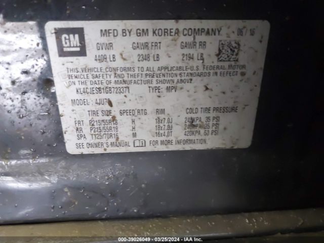 KL4CJESB1GB723371 Buick Encore