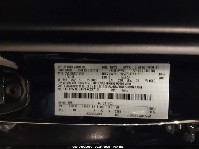 Ford F-150 Xlt 2023 1FTFW1E81PFA23713 Image 9