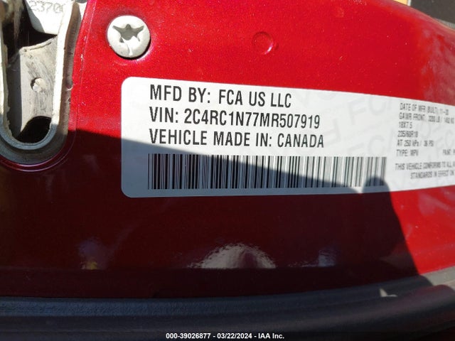 Chrysler Pacifica Hybrid Pinnacle 2021 2C4RC1N77MR507919 Image 9