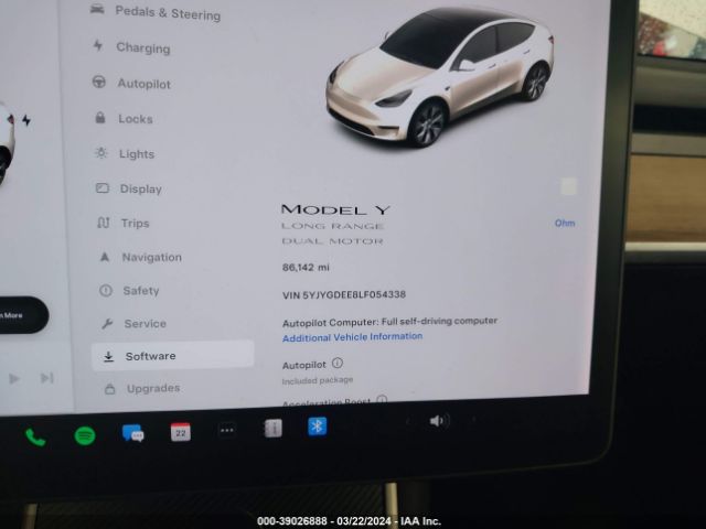 5YJYGDEE8LF054338 Tesla Model Y Long Range Dual Motor All-wheel Drive