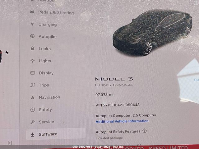5YJ3E1EA2JF050648 Tesla Model 3 Long Range/mid Range