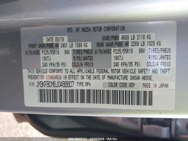Mazda Cx-5 Touring 2018 JM3KFBCM6J0466607 Image 9