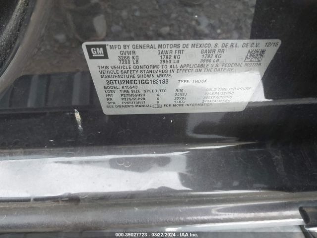 3GTU2NEC1GG183183 GMC Sierra 1500 Slt