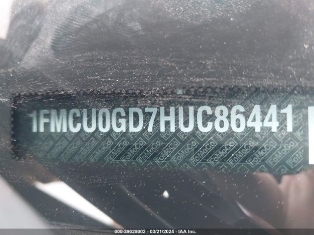 1FMCU0GD7HUC86441 Ford ESCAPE SE