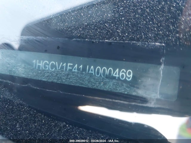 Honda ACCORD EX 2018 1HGCV1F41JA000469 Image 9