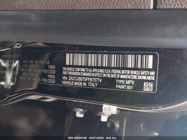 Jeep Renegade Latitude 2015 ZACCJBBT0FPB75774 Image 9