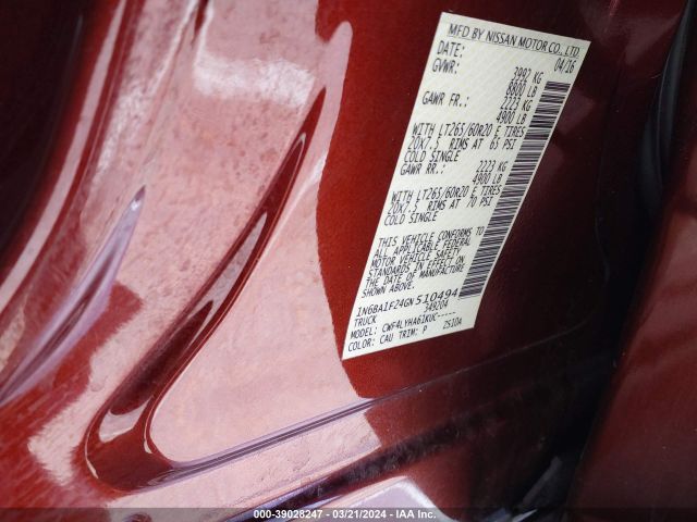 1N6BA1F24GN510494 Nissan Titan Xd Platinum Reserve Diesel