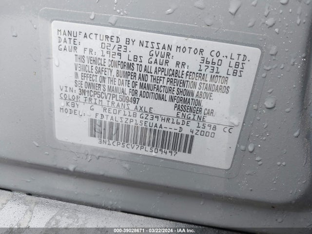 Nissan Kicks Sv Xtronic Cvt 2023 3N1CP5CV7PL509497 Image 9