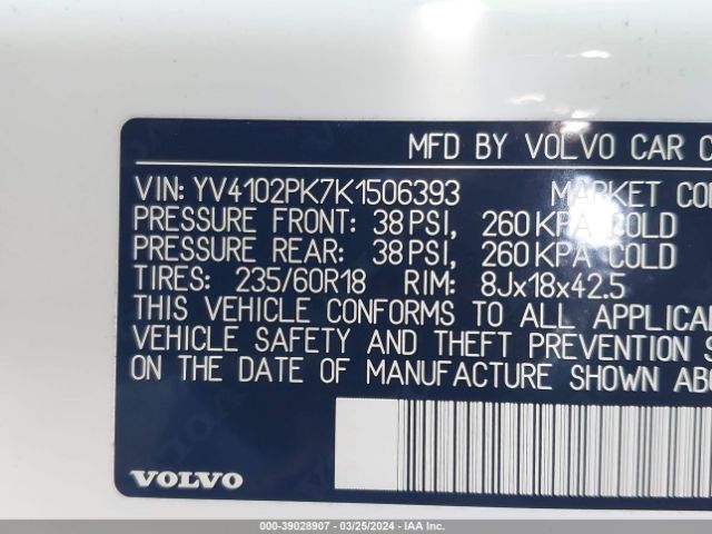 YV4102PK7K1506393 Volvo Xc90 T5 Momentum