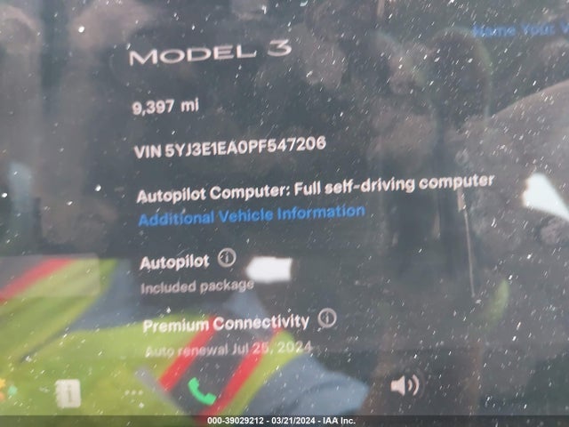 Tesla Model 3 Rear-wheel Drive 2023 5YJ3E1EA0PF547206 Image 7