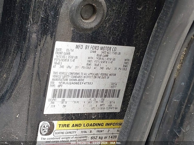 Ford Expedition Limited 2014 1FMJU2A56EEF47553 Image 9