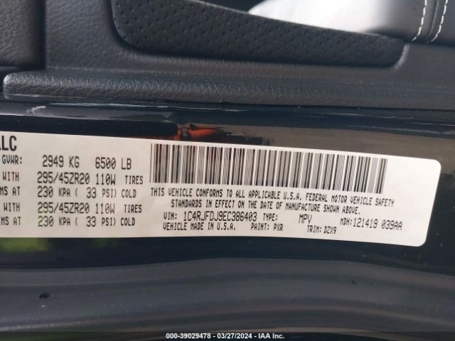 2014 JEEP GRAND CHEROKEE 1C4RJFDJ9EC386403 Photo 8