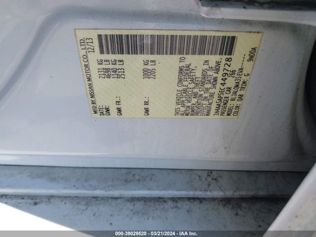 Nissan Maxima 3.5 S 2014 1N4AA5AP5EC449728 Image 9