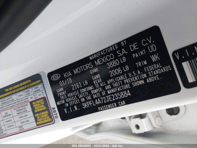 KIA FORTE S 2018 3KPFL4A72JE235884 Image 9