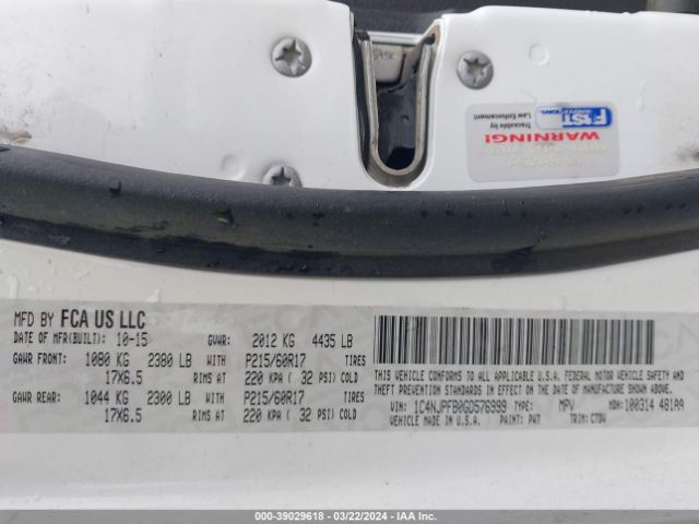 1C4NJPFB0GD576999 Jeep Patriot Latitude