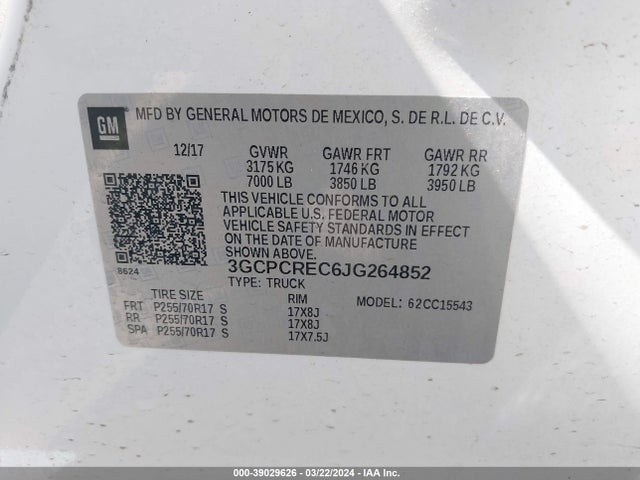 Chevrolet Silverado 1500 1lt 2018 3GCPCREC6JG264852 Image 9