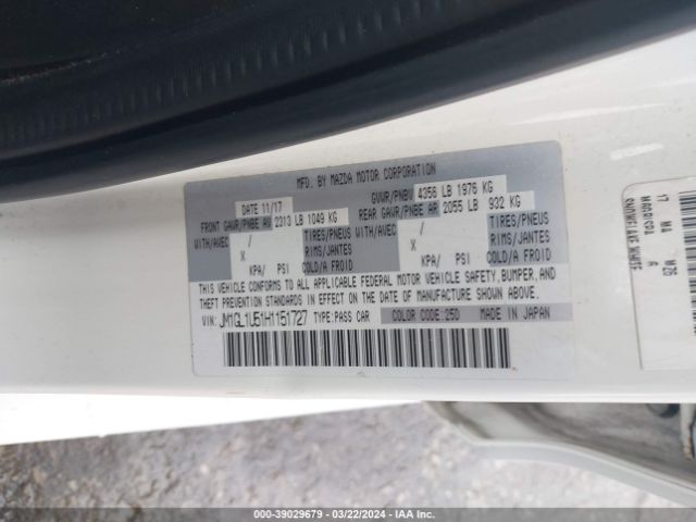 JM1GL1U51H1151727 Mazda Mazda6 Sport