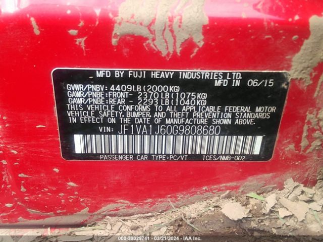 JF1VA1J60G9808680 Subaru Wrx Limited