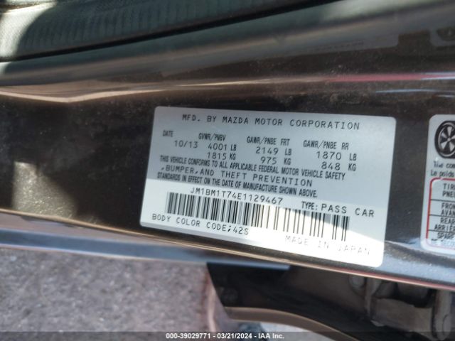 JM1BM1T74E1129467 Mazda Mazda3 I Sv