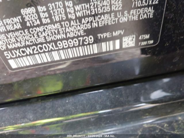 5UXCW2C0XL9B99739 BMW X7 Xdrive40i