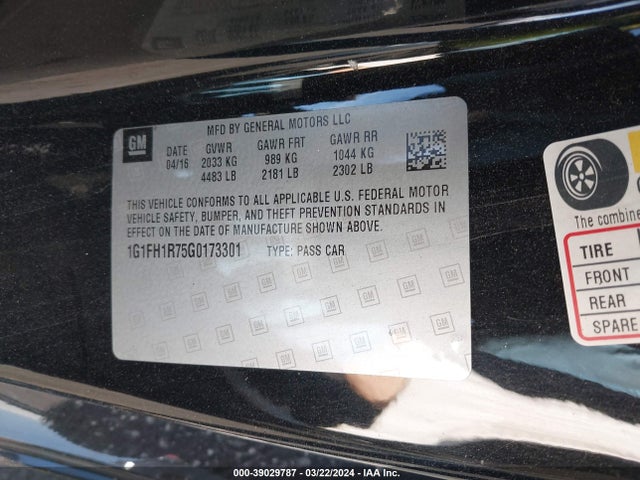Chevrolet CAMARO 2SS 2016 1G1FH1R75G0173301 Image 9