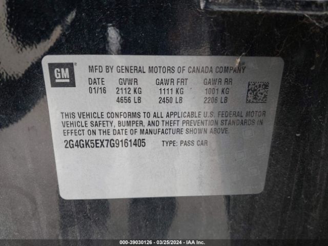 2G4GK5EX7G9161405 Buick Regal Turbo