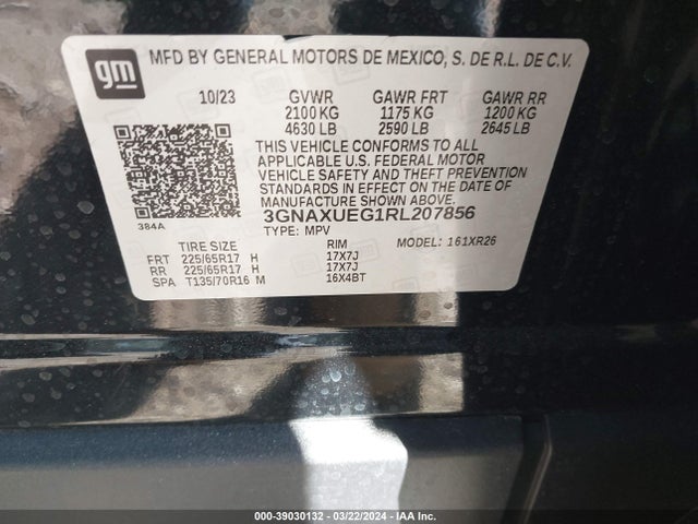 Chevrolet Equinox Awd Lt 2024 3GNAXUEG1RL207856 Image 9