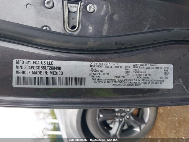 Dodge Journey Crossroad 2020 3C4PDCGB6LT268490 Image 9