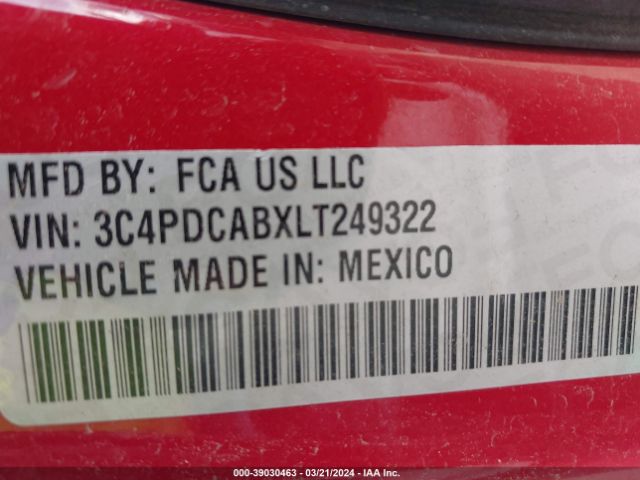 3C4PDCABXLT249322 Dodge Journey Se Value