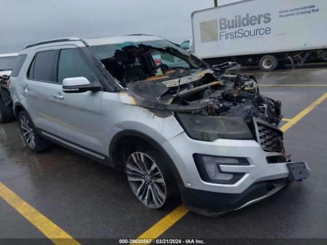 Auction sale of the 2016 Ford Explorer Platinum, vin: 1FM5K8HT3GGD01940, lot number: 39030567