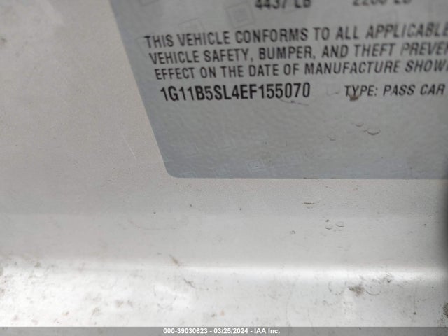 Chevrolet Malibu 1ls 2014 1G11B5SL4EF155070 Image 9