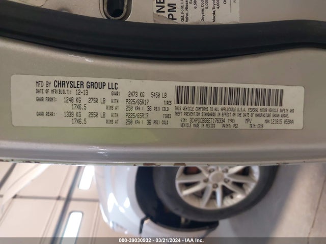 Dodge Journey Sxt 2014 3C4PDCBG6ET176334 Image 9
