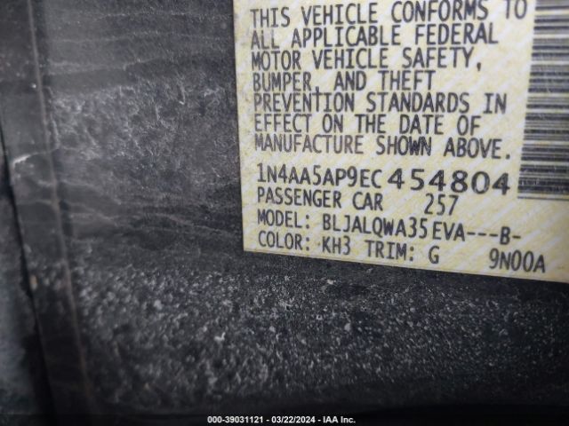 1N4AA5AP9EC454804 Nissan Maxima 3.5 S